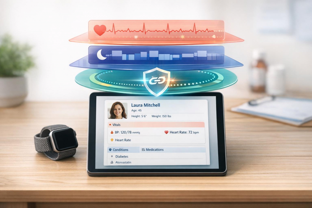 Wearable Data Integration with Health Profiles